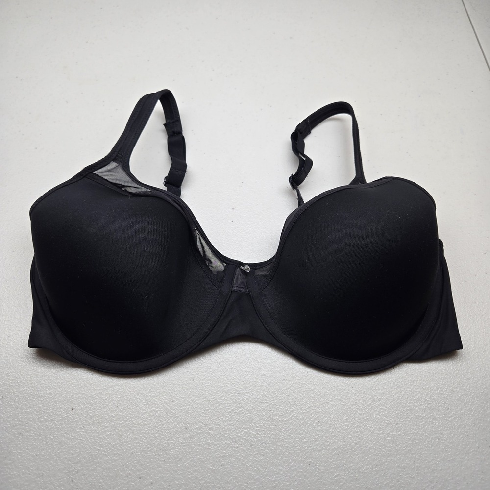 Bali Women Bra 38C Black T Shirt Underwired Strap Adjustable